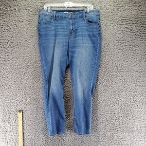 Old Navy Jeans Womens 14 Blue Super Skinny Ankle Mid-Rise Stretch Denim